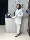 Güneş Kombin Kapitone Detaylı Tunik Beyaz