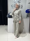 Güneş Kombin Kapüşonlu Tensel İkili Takım Haki Yeşil