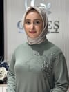 Güneş Kombin Omuz Detaylı Taşlı Uzun Tunik Yeşil