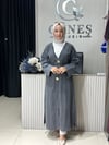 Güneş Kombin Önü 3 Broşlu Uzun Kot Kap Füme
