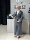 Güneş Kombin Önü 3 Broşlu Uzun Kot Kap Füme