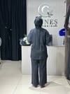 Güneş Kombin Önü Fermuarlı ve Taş İşlemeli İkili Takım Siyah