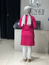 Güneş Kombin Tasarım Güneş Taş Baskı Tunik Fuşya