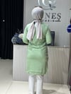 Güneş Kombin Tasarım Güneş Taş Baskı Tunik Yeşil