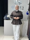 Güneş Kombin Tasarım Kısa Trenç modeli Kahverengi