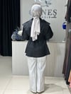 Güneş Kombin Tasarım Kısa Trenç modeli Siyah