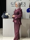 Güneş Kombin Valonlu İkili Takım Mürdüm