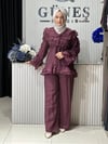 Güneş Kombin Valonlu İkili Takım Mürdüm
