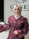Güneş Kombin Valonlu İkili Takım Mürdüm