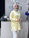Güneş Kombin Yandan Fermuar Detaylı Tunik Sarı