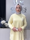Güneş Kombin Yandan Fermuar Detaylı Tunik Sarı