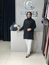 Güneş Kombin Yandan Fermuar Detaylı Tunik Siyah