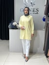 Güneş Kombin Yandan Taş Detaylı Tunik Sarı