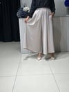 Güneş Kombin Yanlar Cepli Beli Lastikli Pantolon Etek Bej