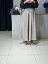 Güneş Kombin Yanlar Cepli Beli Lastikli Pantolon Etek Bej