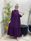 Güneş Kombin Yeni Sezon Ferace Elbise Mor
