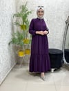 Güneş Kombin Yeni Sezon Ferace Elbise Mor