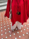 Asimetrik Kırmızı Tunik 