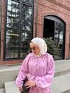 Balon Kol Elbise Pembe