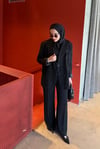 Blazer Takım Çiçek İşlemeli Siyah