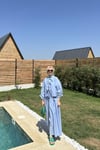 Buz Mavi Bağlama Etekli Takım