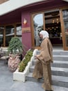 Camel Pelerinli Üçlü Takım 