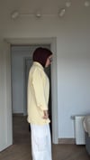Çelik Örme Kalp Düğmeli Sweatshirt  Sarı