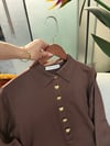 Çelik örme sweatshirt kahve