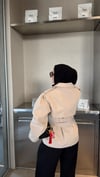 Çift Kemerli Trençkot Taş Rengi 