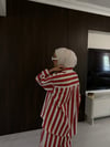 Çizgili Gömlek Pantolon Takım 