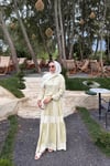 Desenli Gömlek Etek Takım Tereyağ Sarıısı