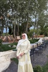 Desenli Gömlek Etek Takım Tereyağ Sarıısı