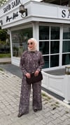 Desenli Kahverengi Takım 