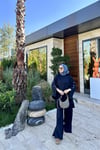 Düğme Detay Eşofman Takımı Lacivert
