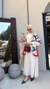 Gül Detaylı Elbise Ekru