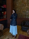 Keten Bağlamalı Düğme Detaylı Ceket Denim 