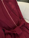 Keten Elbise Bordo  36-42 