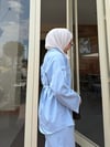 Mavi Ceket Gömlek  Düğmeli Takım 