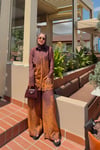 Premium Etro Desen Kahve Takım 