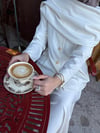 Şal Yaka Beyaz Etekli Takım