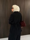 Siyah Beyaz Çizgili Gömlek Pantolon Takım 