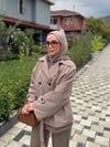 Sütlü Kahve Ekose Trenç 