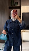 Taş İşlemeli Takım  Lacivert