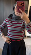 Triko Premium Çizgili Gri