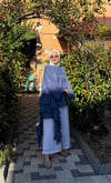 Volan Detaylı Tunik Mavi