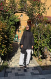 Volan Detaylı Tunik Siyah 