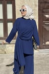 Volanlı Tunik Takım Lila