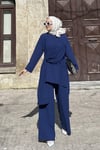 Volanlı Tunik Takım Lila