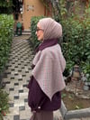Yakalı Ekose Detaylı Trenç  Bordo