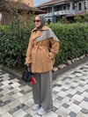 Yakalı Ekose Detaylı Trenç  Taba